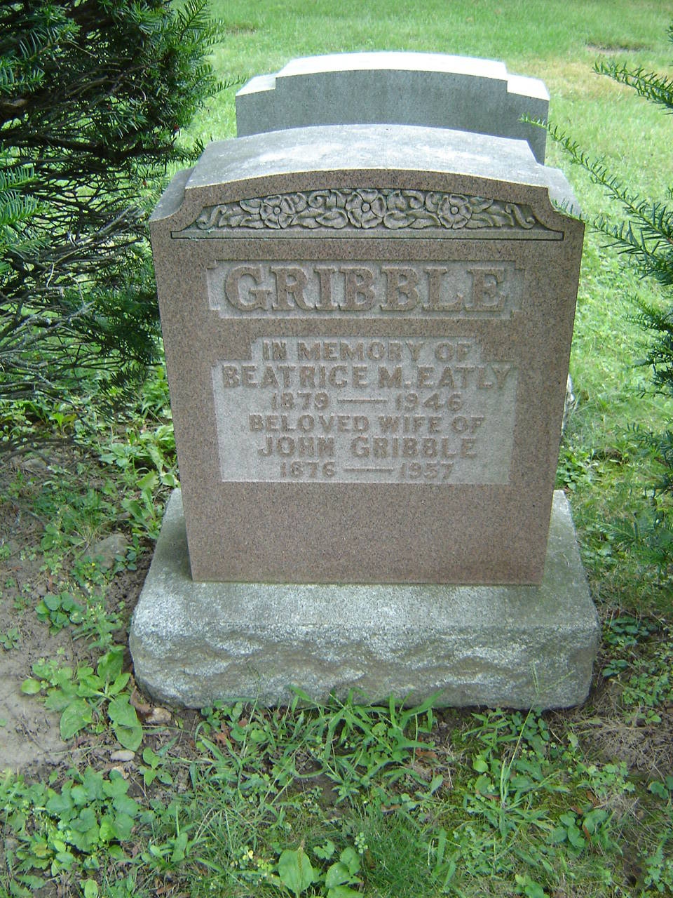 Photo of Beatrices Gravestone.